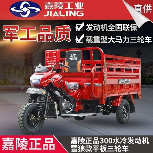 嘉陵牌雪狼款三轮摩托车高配置农用车加厚车箱重载货三轮车五轮车