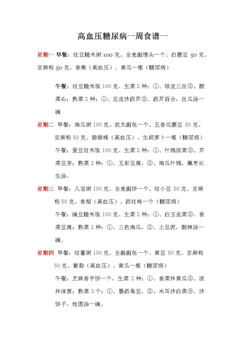 高血压糖尿病一周食谱一.doc