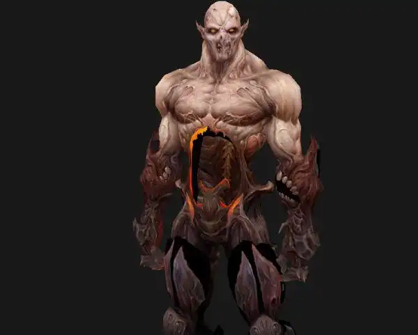 怪物 男人 丧尸 力量 恐怖 古代卡通