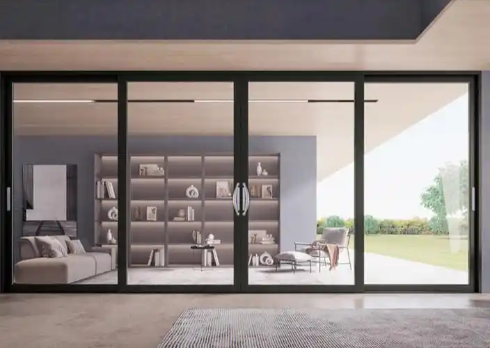 不锈钢重型阳台客厅推拉门玻璃移门定制