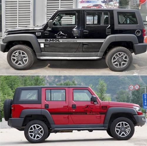 适用于北京bj40 bj40l车贴改装腰线车门边线拉花越野装饰汽车贴纸