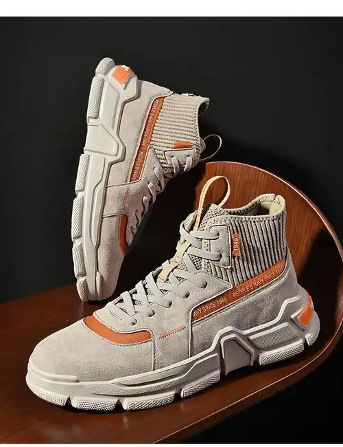 春季上新 春季鞋子男潮鞋高帮板鞋韩版潮流百搭男士运