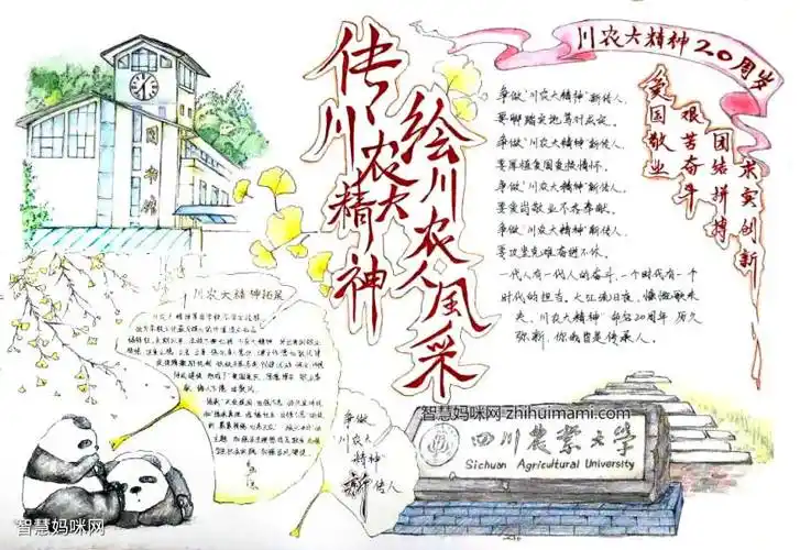 关于爱校园的大学生手抄报