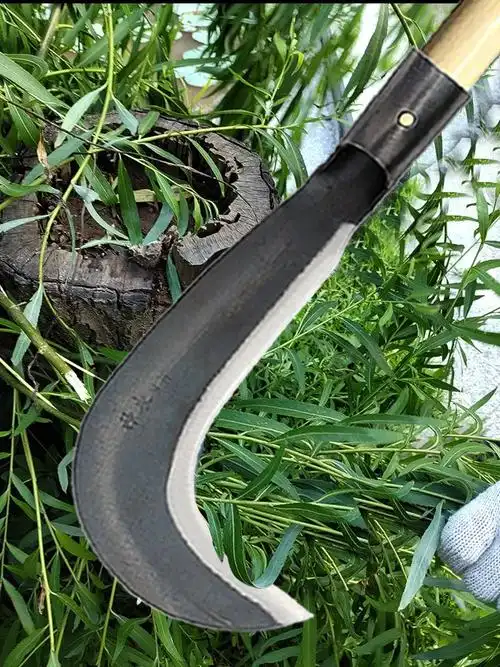 锰钢9号弯头柴刀镰刀劈柴加长勾刀加厚农用工具户外开路砍柴割草