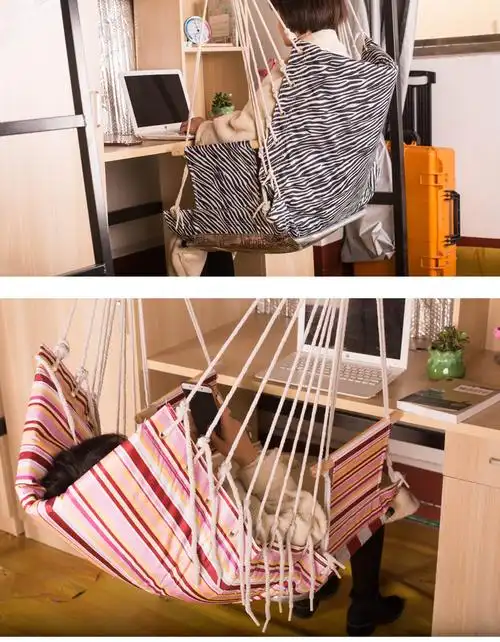 吊椅宿舍大学生 可靠寝室学生吊床可躺懒人秋千少女家用摇篮椅子 舒适