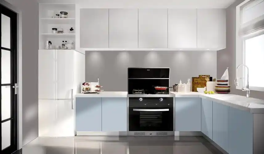 三居室混搭厨房装修实景图片欣赏-130平米三居室混搭家庭橱柜装修效果