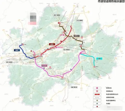 金华(金义都市区)市域轨道网布局规划图