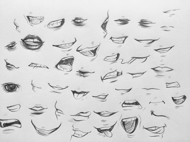 素材动漫手绘嘴巴素材