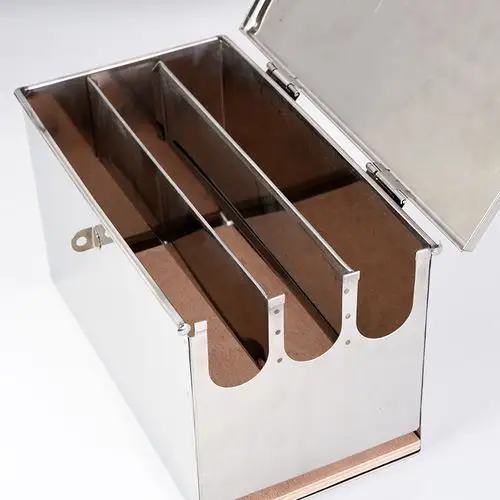 加厚无磁不锈钢带盖带锁刀箱刀架刀盒 三格四格五格到座刀具包邮