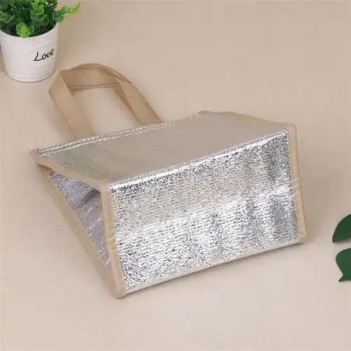 手提铝箔保温袋打包立体加厚一次性烧烤生鲜外卖保温袋冷藏袋