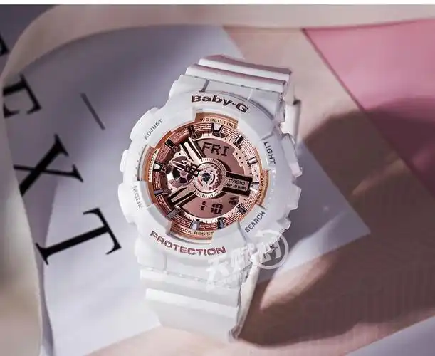 卡西欧casio女表babyg少女时代女黑金潮流双显多功能电子防水运动手表