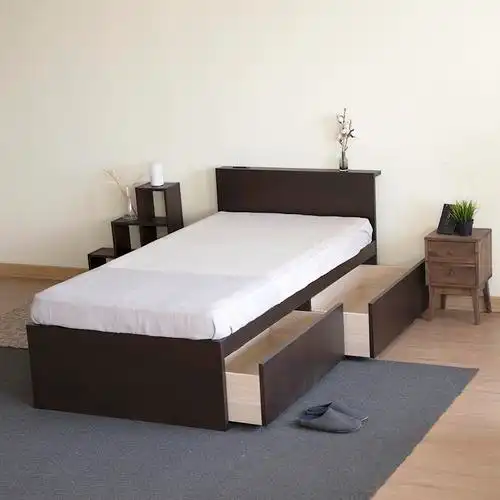 特价1米单人床抽屉储物出口日本小床加高收纳简约实木床