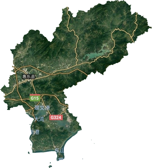 惠东县高清卫星地图