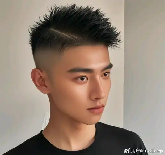 有型的发型,适合脸型较长或者额头较高的男士,可以增加头部的立体感