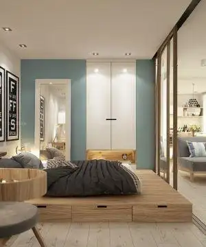 30平米小户型房间卧室设计图_设计456装修效果图