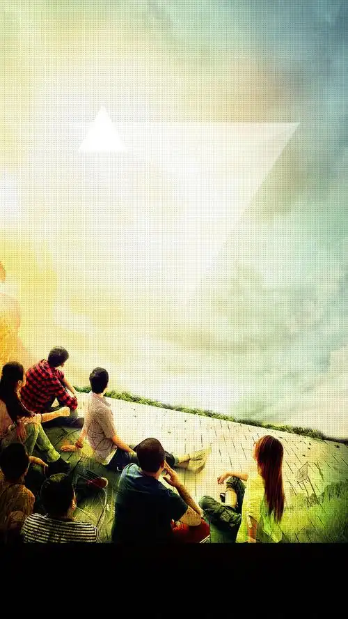 绿色渐变致青春psd分层h5背景素材