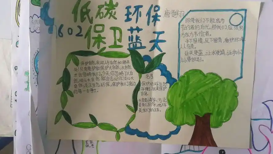 博罗县惠博小学《节能环保手抄报》作品展