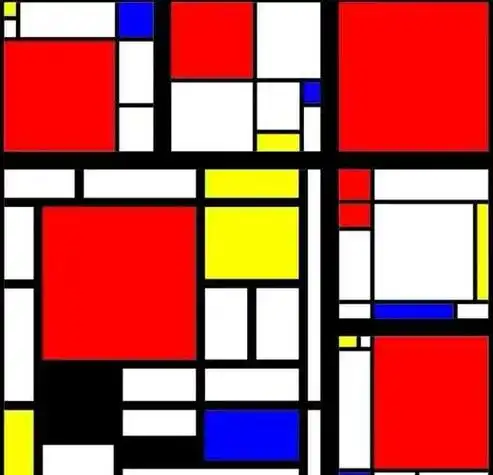 蒙德里安 红黄蓝 - 抖音