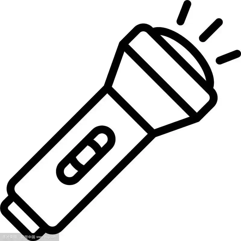 手电筒图标轮廓样式