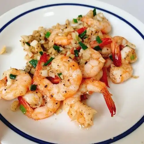 大胃王阿嘻做的蒜香黄油虾蒜香虾仁炒虾仁生酮