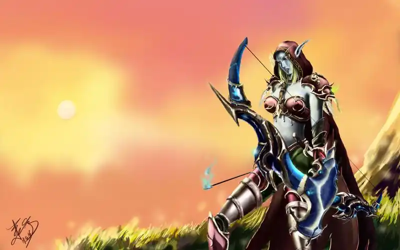 玩家手绘:霜之哀伤刺过的性感女王--希尔瓦娜斯写真