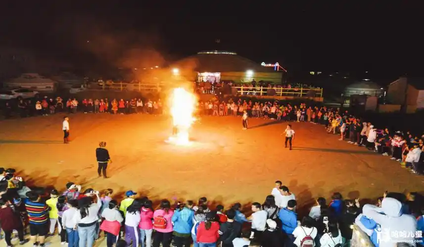 草原篝火晚会,大家一起唱起歌来跳起舞!