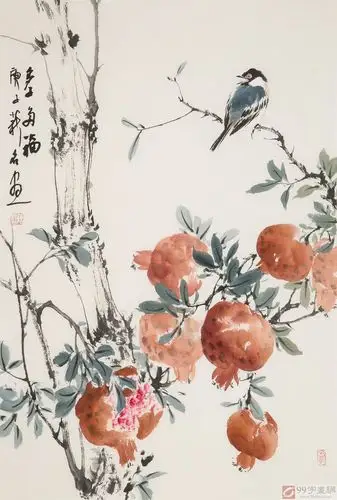陈薪名《多子多福》 第六届全国花鸟画展金奖获得者 - 其他 - 99字画