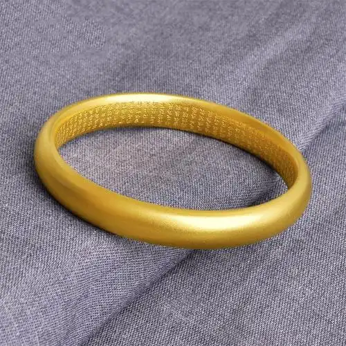 精品越南沙金气质古法心经传承手镯女款闭口手镯