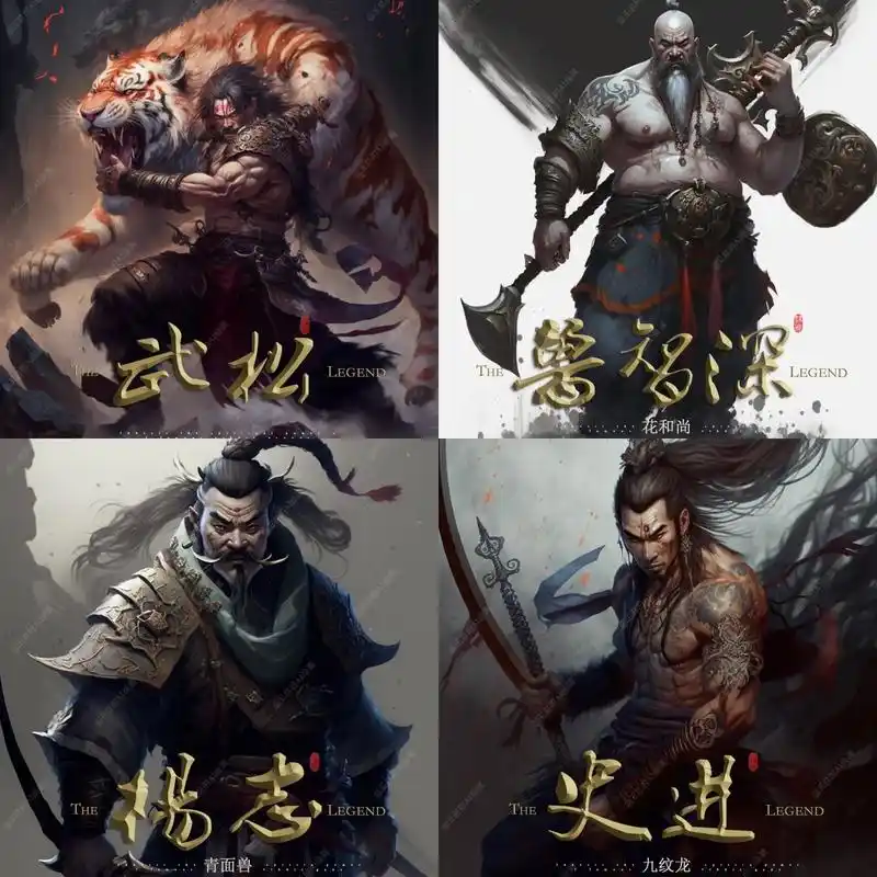 水浒传梁山好汉人物设计插画