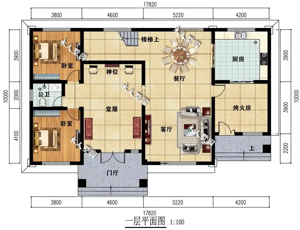 17米宽的宅基地建房,80%的人会选择这两款,请收下设计图纸