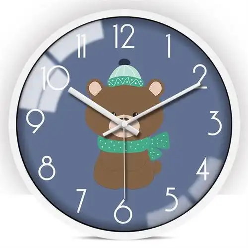 钟表挂钟卧室客厅卡通新款简约静音家用时钟挂表北欧创意儿童可爱