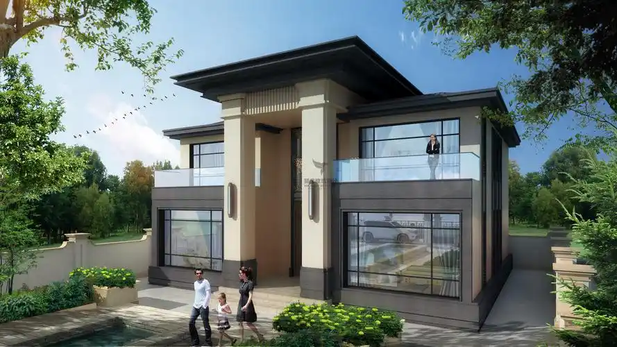 外观设计赏析 根据李先生选择的新中式风格别墅以及现场地基情况,懿品