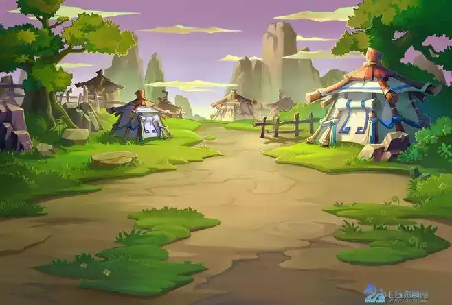 【新提醒】q版卡通手游游戏横板精美地图素材 26p_3渲2场景资源区_cg