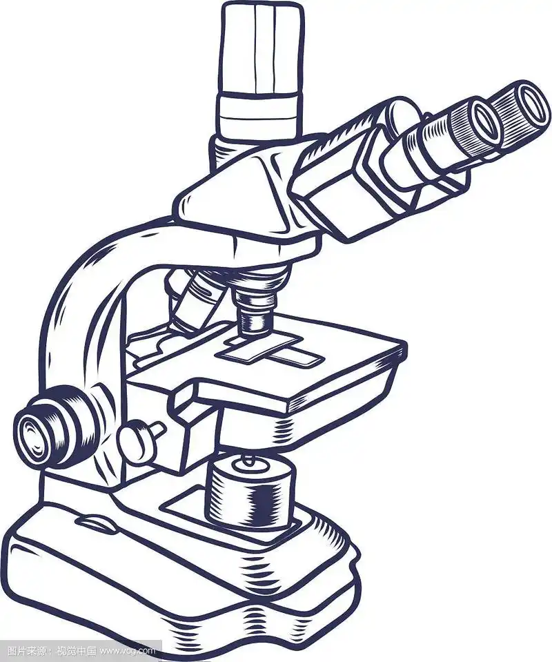 显微镜图标手绘等高线