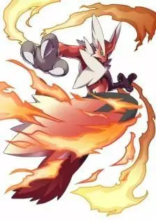 mega火焰鸡的简笔画