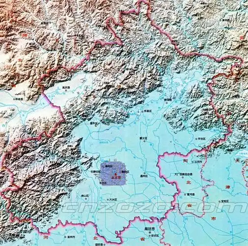 北京市地形图