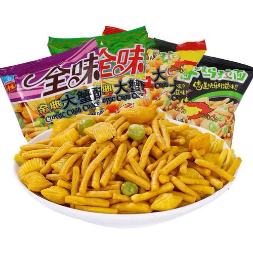 天津全味大蟹酥散装包邮称重爽爽蟹味咪虾条膨化办公零食小吃不贵