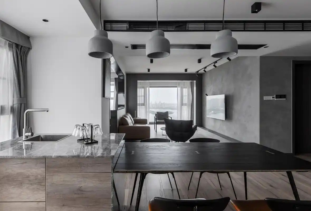 现代简约轻工业风餐厅装修效果图