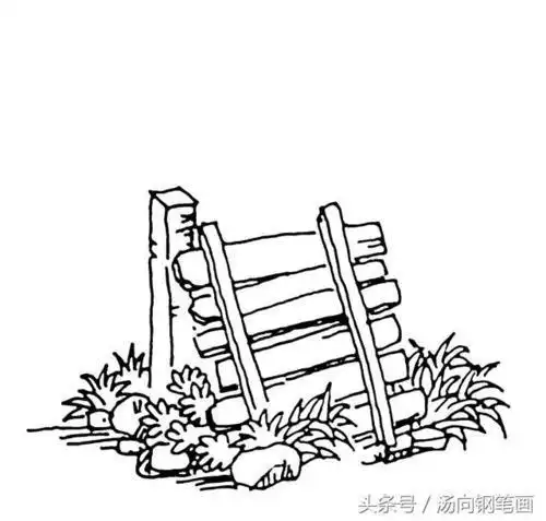 全是花的院子简笔画