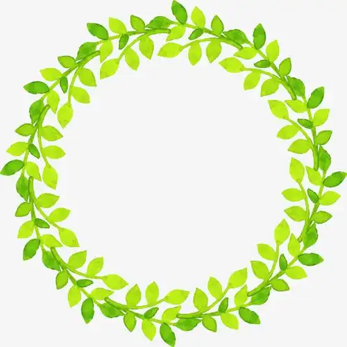 清新水彩花边矢量图