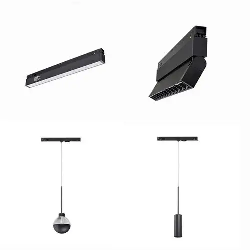 西顿照明磁吸轨道灯cxl25预埋格栅泛光模块可调节明装窄边线形灯