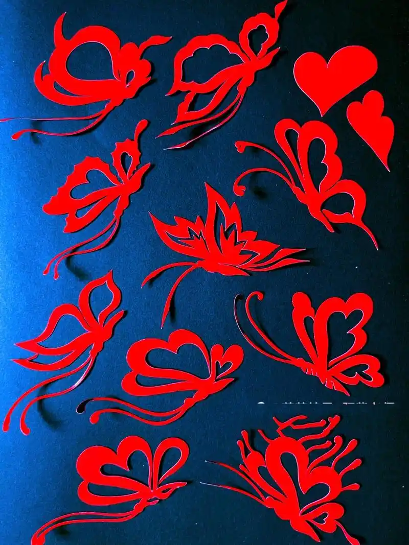 每日一剪(脱稿剪纸绝技)—蝴蝶初学版 我用一系列简版的蝴蝶来说明