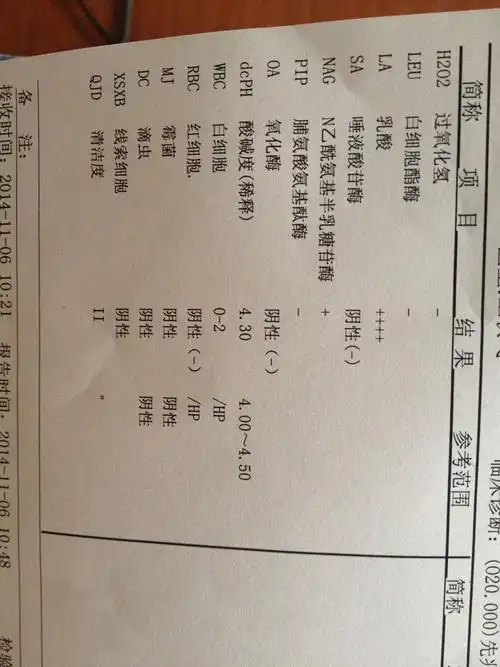 白带常规检查,麻烦有知道的人帮我看一下