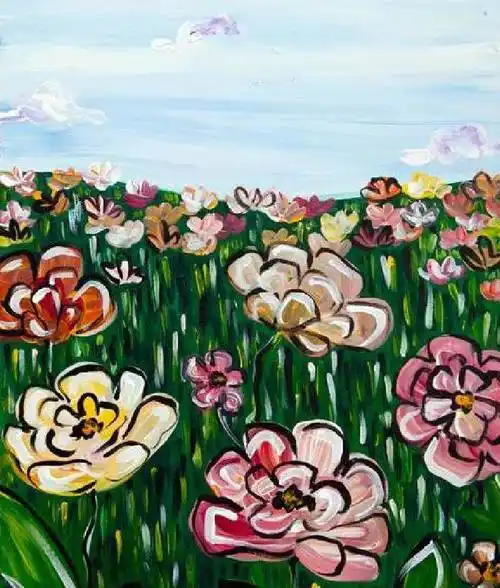 花海简笔画 花海简笔画图片简单