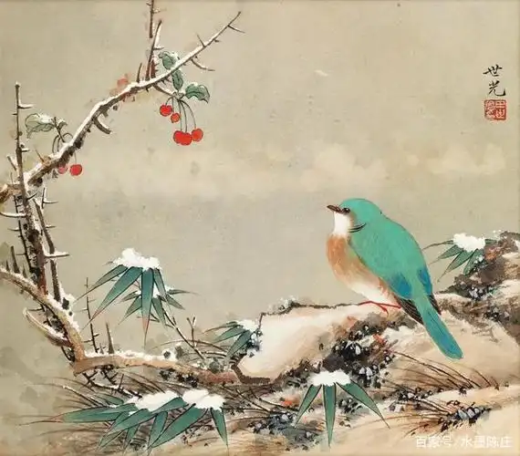 冷逸空寂国画大师王雪涛雪景花鸟画