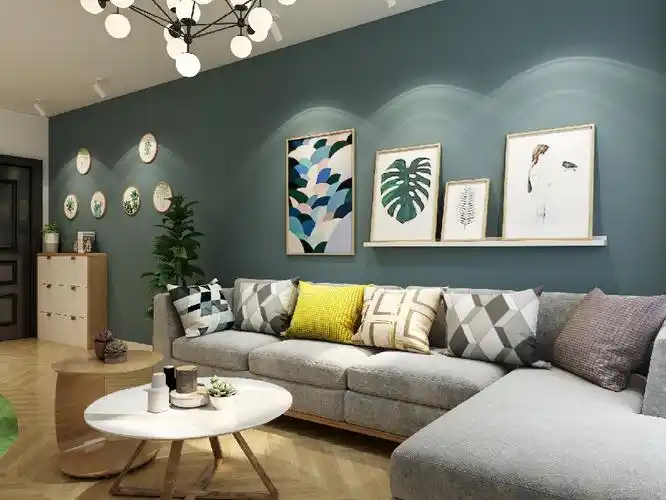 冷色调的运用技巧,让你的家更多姿!二居现代简约家装装修案例效果图