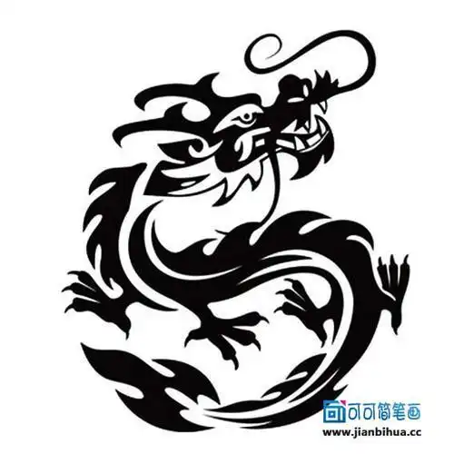 大龙简笔画卡通 简笔画图片大全-蒲城教育文学网