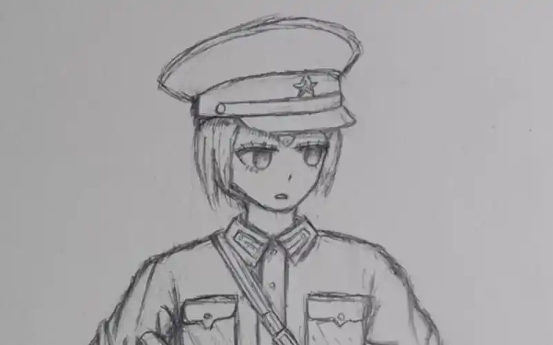 苏联士兵(娘化版)绘画过程
