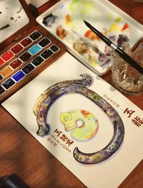 🎨简笔画玉琮教程