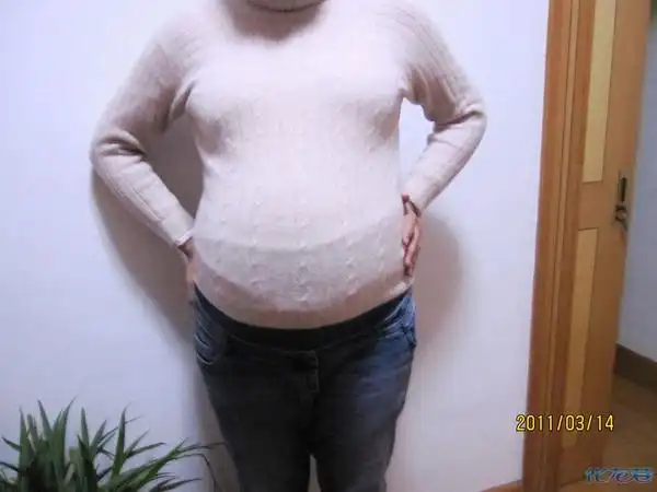 贴上我的38周大肚照,看到我肚子基本都说我生儿子,准妈妈可以对比一下